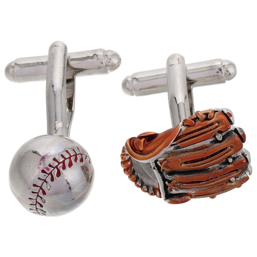 Een Paar Baseball Manchetknopen Metalen Accessoire