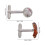 Een Paar Baseball Manchetknopen Metalen Accessoire 2
