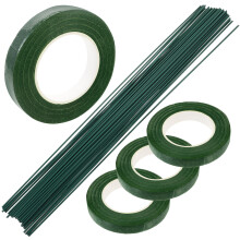 1Set Blumenstiele Metall Grün Floristik Draht DIY Zubehör