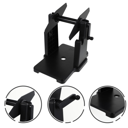 Portable Plastic Label Rack Black For Printer Accessory 1set 2