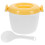 1Set Mini Plastic Microwave Rice Cooker with Handle Large Capacity 6