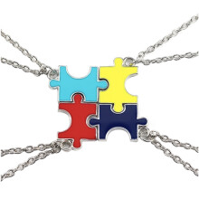 4 Pcs Friendship Jewellery Set Necklaces For Girls Creative Alloy