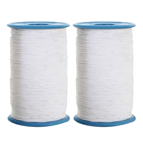 Elastic Thread Sewing White 2pcs 4.3x3.1in
