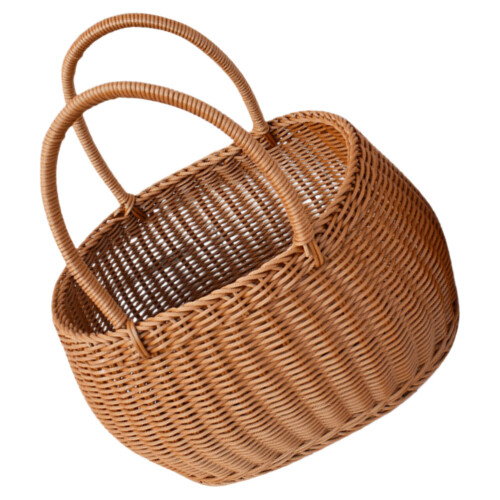 Woven Picnic Basket Storage Gift Basket With Handle 1