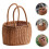 Woven Picnic Basket Storage Gift Basket With Handle 10