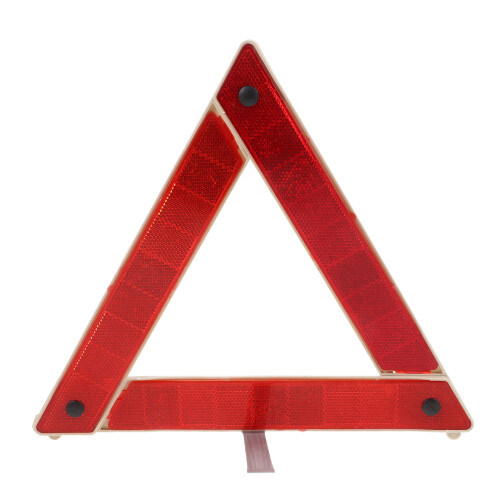 Emergency Roadside Triangles Traffic Safety Red Metal 1pack 2