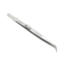 1pcs Locking Tweezers For Soldering 6.3*0.4in Silver Design