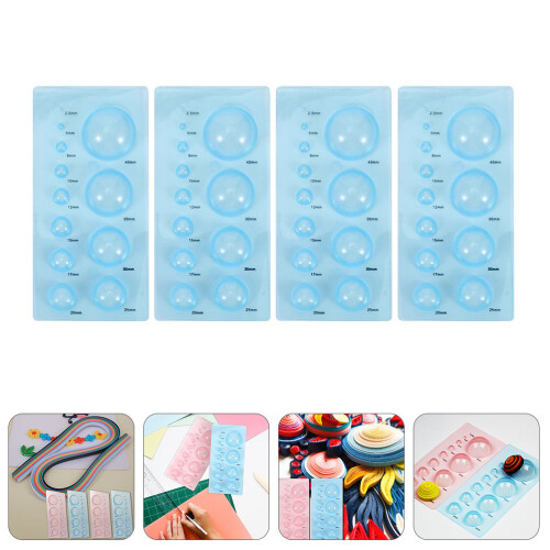 4 Pcs Spherical Paper Derivation Tool Quilling Dome Mould Diy Craft 2