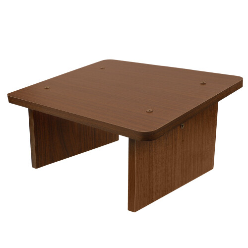 Wood Step Stool Dark Brown Footrest Under Desk 1pack 2
