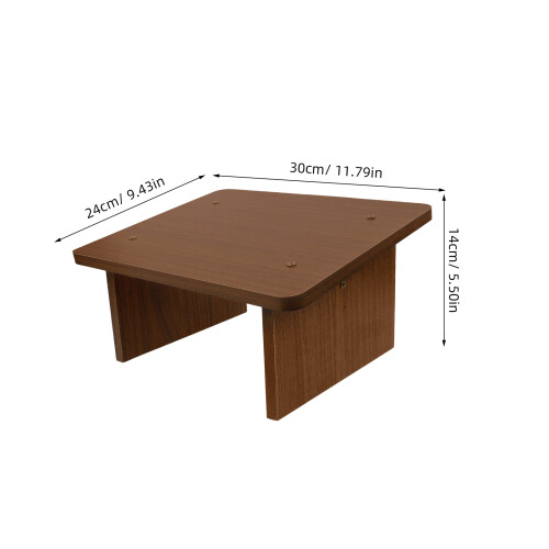 Wood Step Stool Dark Brown Footrest Under Desk 1pack 1