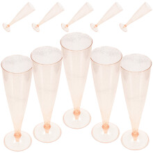 Flutes Pink Disposable 10pcs 4.5oz