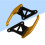 Motorcycle Rear Grab Rail Grab Handle Golden 1 Pair Iron 4