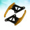 Motorcycle Rear Grab Rail Grab Handle Golden 1 Pair Iron 3