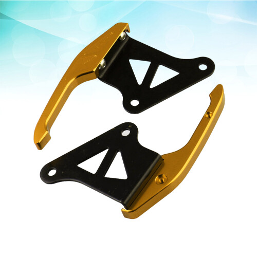 Motorcycle Rear Grab Rail Grab Handle Golden 1 Pair Iron 2
