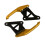 Motorcycle Rear Grab Rail Grab Handle Golden 1 Pair Iron 1