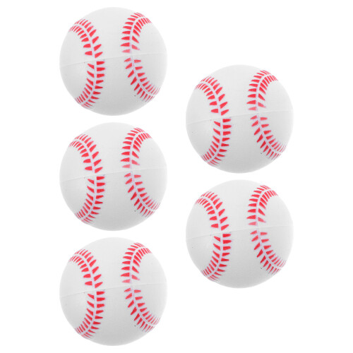 5 Pcs Hard Baseball Softball Swing Practice Small Replacement Balls