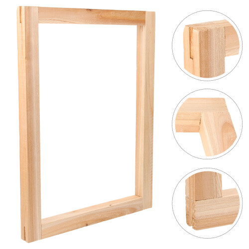 Raindrops  Washable Printing Frame Wood Wooden Diy Large Screen Making 2