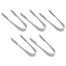 5pcs Stainless Steel Mini Food Tongs For Serving And Cooking