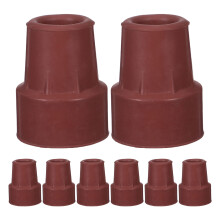Hiking Poles Replacement Rubber Tips Brown 8pcs