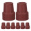 Hiking Poles Replacement Rubber Tips Brown 8pcs 1