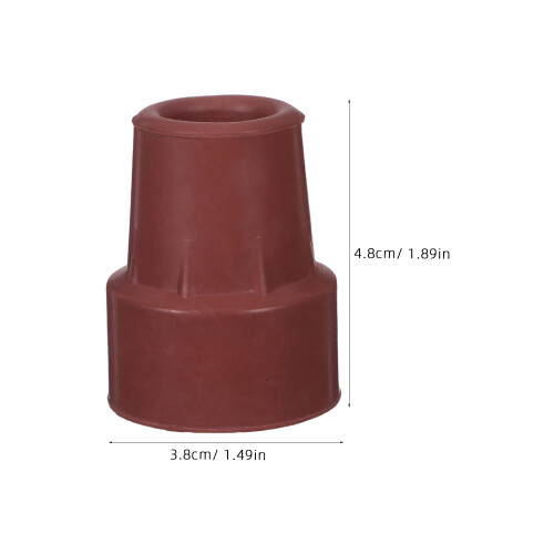 Hiking Poles Replacement Rubber Tips Brown 8pcs 2