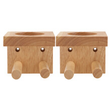 Raindrops Baseball Bat Bracket Wood 2pcs 3.9x3.5x3.5in