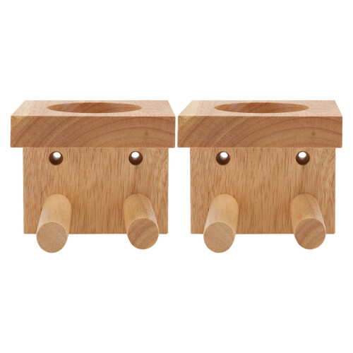 Raindrops Baseball Bat Bracket Wood 2pcs 3.9x3.5x3.5in