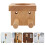 Raindrops Baseball Bat Bracket Wood 2pcs 3.9x3.5x3.5in 11