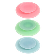Sucker Pad Silicone Suction Cup Plates Assorted Color 3pcs