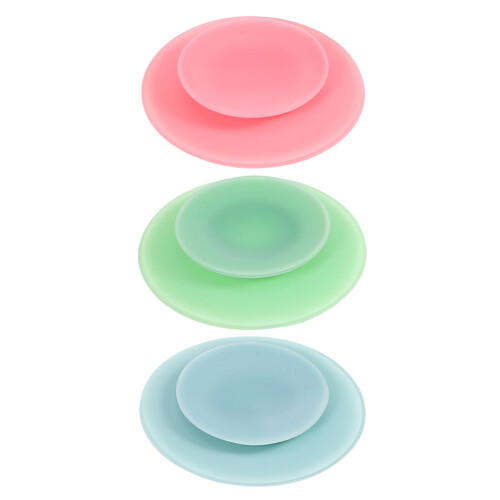 Sucker Pad Silicone Suction Cup Plates Assorted Color 3pcs
