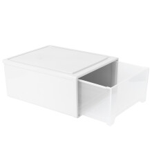 1Pc Lightweight Grey Plastic Storage Case Large Capacity for Home