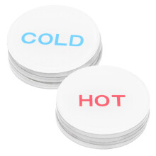 Mlins 10 Pcs Stickers Faucet Sign 3.50x3.50x0.20cm Transparent