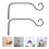 2Pcs Heavy-Duty Iron Planter Hanging Bracket Black Wall-Mounted Hooks 5