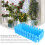 Outdoor Plant Pot Rectangular Flower Pot Blue Plastic 1set 10