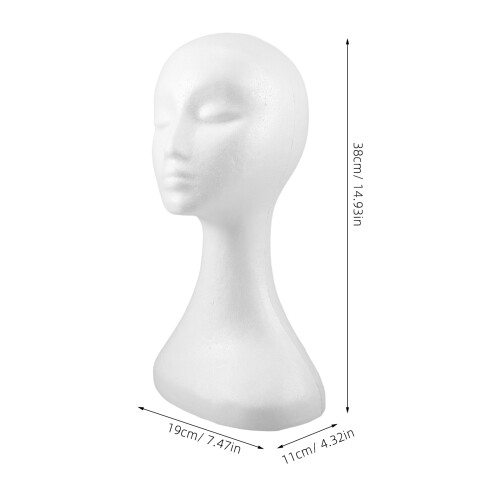 White Foam Mannequin Head For Styling And Decoration 1