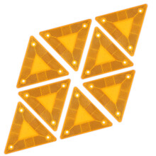 8Pcs Reflective Slow Moving Safety Triangle Signs for Cars and Trucks