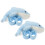Animal Slap Bracelet Blue Dolphin 2pcs 10