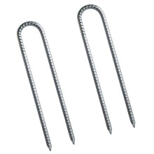 2pcs U Shaped Tent Stakes Silver For Camping