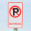 Warning No Parking Sign Aluminium Sheet 1pack 13.8x7.9in 10