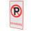 Warning No Parking Sign Aluminium Sheet 1pack 13.8x7.9in 7