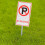 Warning No Parking Sign Aluminium Sheet 1pack 13.8x7.9in 8