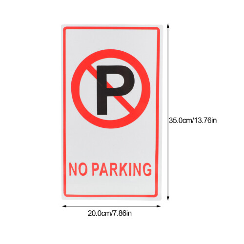 Warning No Parking Sign Aluminium Sheet 1pack 13.8x7.9in 2