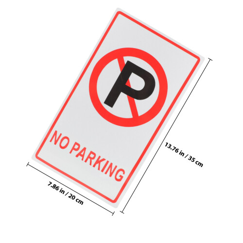 Warning No Parking Sign Aluminium Sheet 1pack 13.8x7.9in 1