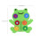 Frog Learning Toy Handmade Zip Button Toys Green 1set 2