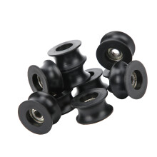 Set of 10 Nylon Coated 608ZZ Guide Rail Wheels with Deep U-Shaped Groove