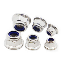 M3 M4 M5 M6 M8 M10 M12 304 A2-70 Stainless Steel Hex Flange Lock Nuts with Nylon Insert