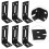 Masteelf  6 Pcs Adjustable Bracket Stainless Steel Corner Braces Black 9