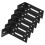 Masteelf  6 Pcs Adjustable Bracket Stainless Steel Corner Braces Black 10
