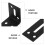 Masteelf  6 Pcs Adjustable Bracket Stainless Steel Corner Braces Black 7