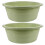 Laundry Bucket Green 2pcs 15.2*12.8in 8